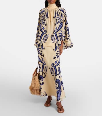 Paisley silk maxi skirt | Johanna Ortiz