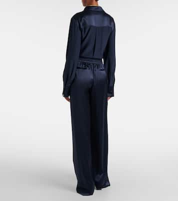 Dijon silk satin wide-leg pants | Joseph