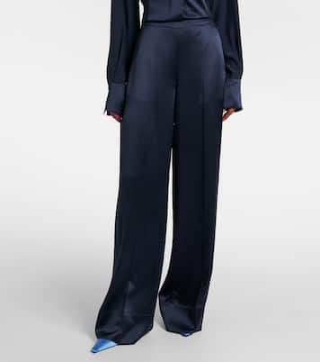 Dijon silk satin wide-leg pants | Joseph