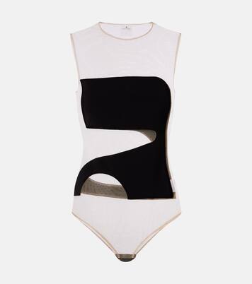 Satin and tulle bodysuit | Courrèges