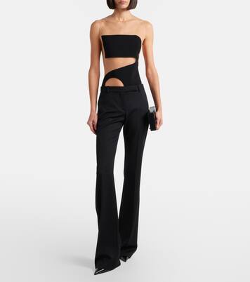 Satin and tulle bodysuit | Courrèges