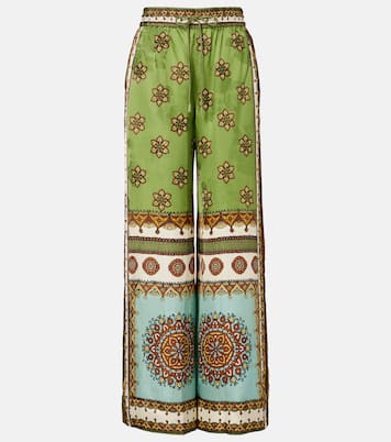 Pantalones palazzo Contina de jacquard | Alémais