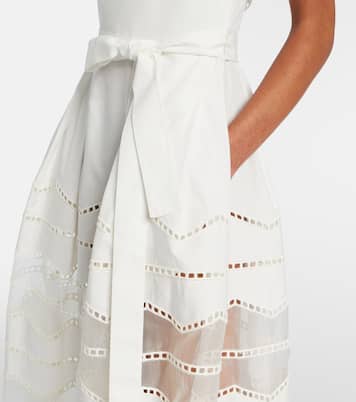 Maxikleid aus Baumwolle mit Organza | Elie Saab