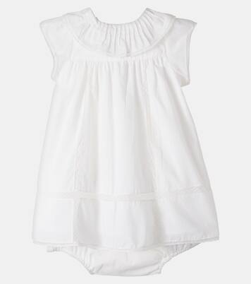 Baby Lenou lace-trimmed cotton dress | Bonpoint