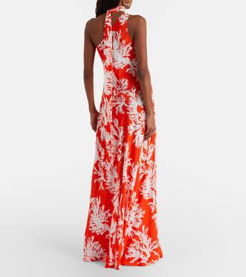 Odetta scarf-detail one-shoulder gown | Alexandra Miro