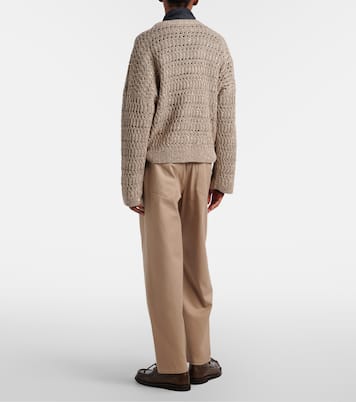 Cotton-blend straight pants | Brunello Cucinelli