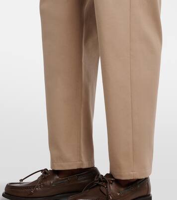 Cotton-blend straight pants | Brunello Cucinelli