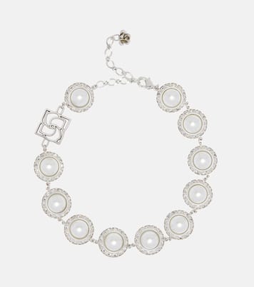 Crystal-embellished faux pearl necklace | Magda Butrym