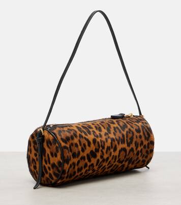 Leopard-print calf hair shoulder bag | Miu Miu