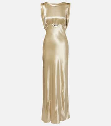 Bow-detail satin gown | Miu Miu
