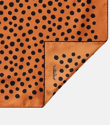 Polka-dot silk twill scarf | Valentino