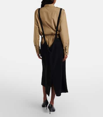 Falda midi de crepé | Prada