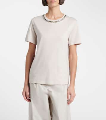 Bingo embellished cotton-blend T-shirt | 'S Max Mara