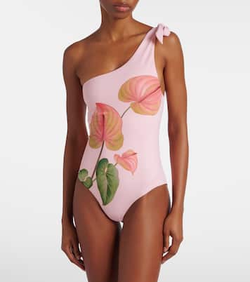 Anturium one-shoulder swimsuit | Farm Rio