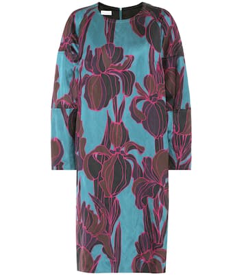 Abito a stampa in misto cotone lamé | Dries Van Noten