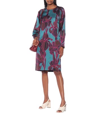 Abito a stampa in misto cotone lamé | Dries Van Noten