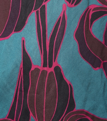 Abito a stampa in misto cotone lamé | Dries Van Noten