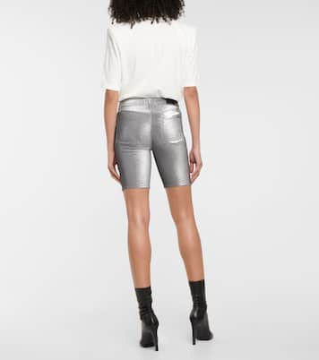 Toure metallic stretch-denim shorts | Rta