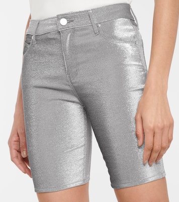 Toure metallic stretch-denim shorts | Rta