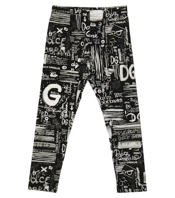 Printed stretch-cotton pants | Dolce&Gabbana Kids