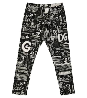 Printed stretch-cotton pants | Dolce&Gabbana Kids