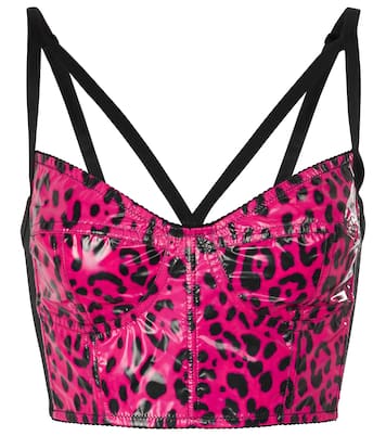 Leopard-print bustier top | Dolce&Gabbana