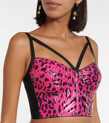 Leopard-print bustier top | Dolce&Gabbana