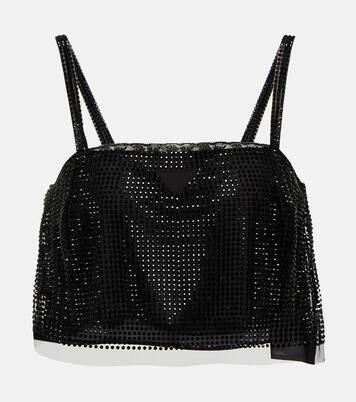 Top raccourci à cristaux | Prada