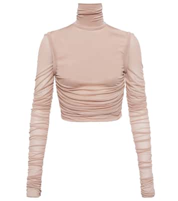 Top de punto drapeado cuello alto | Dolce&Gabbana
