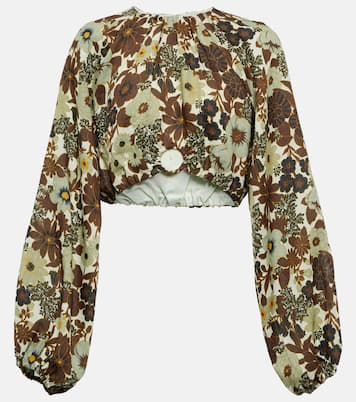 Constantine floral ramie crop top | SIR