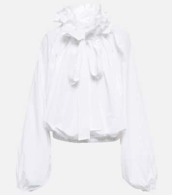 Blusa in cotone con ruches | Patou