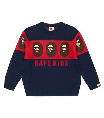 Intarsia wool-blend sweater | BAPE Kids