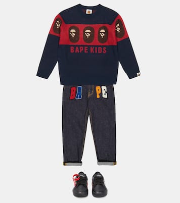 Intarsia wool-blend sweater | BAPE Kids