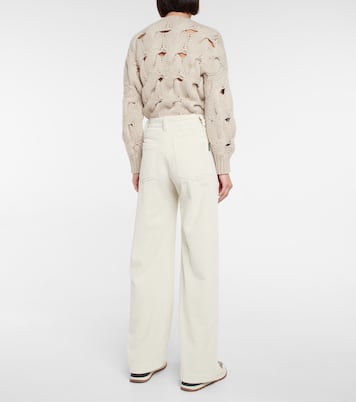 High-Rise-Hose aus Cord | Brunello Cucinelli