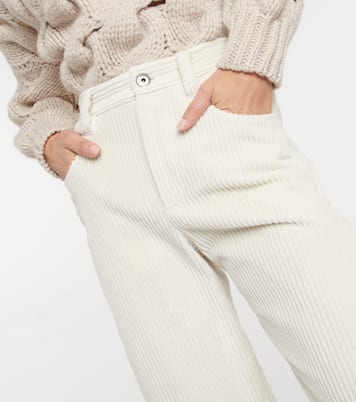 High-Rise-Hose aus Cord | Brunello Cucinelli