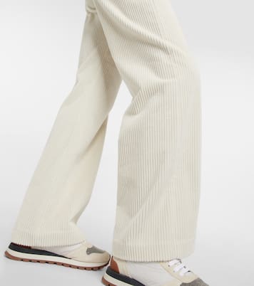 High-Rise-Hose aus Cord | Brunello Cucinelli