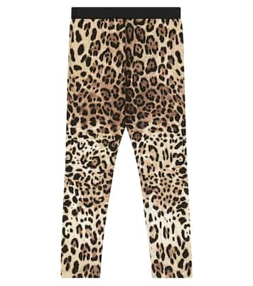 Leggings de jersey con estampado | Dolce&Gabbana Kids
