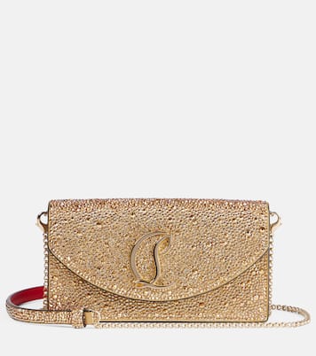 Cutch Loubi54 in pelle con cristalli | Christian Louboutin