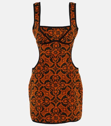 Jacquard cutout cotton minidress | Marine Serre