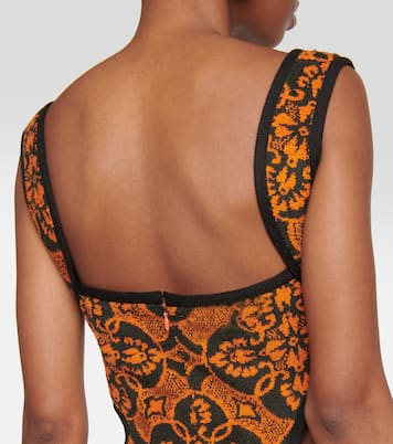 Jacquard cutout cotton minidress | Marine Serre