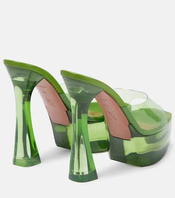 Dalida Glass PVC platform mules | Amina Muaddi