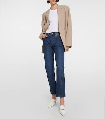 Jean droit Twisted Seam à taille mi-haute | Toteme