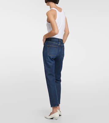 Jean droit Twisted Seam à taille mi-haute | Toteme