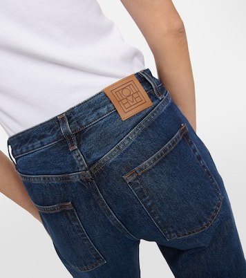 Jean droit Twisted Seam à taille mi-haute | Toteme