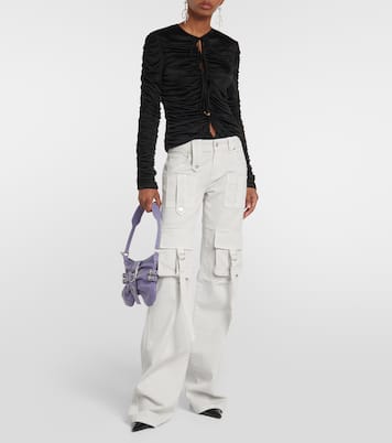 Low-Rise-Cargohose aus Denim | Blumarine