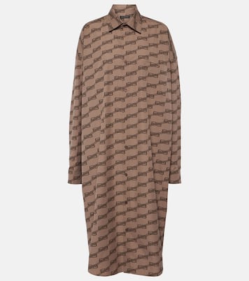 Abito midi Cocoon in cotone | Balenciaga