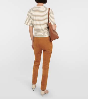Pantalon slim Jacky en daim | Stouls