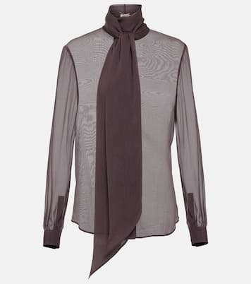 Blusa in crêpe di seta | Saint Laurent