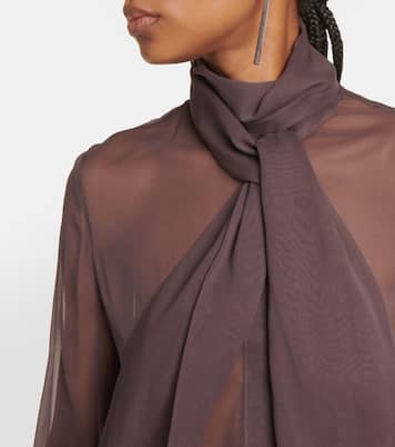 Blusa in crêpe di seta | Saint Laurent