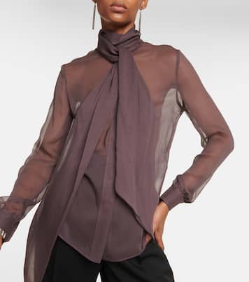 Blusa in crêpe di seta | Saint Laurent